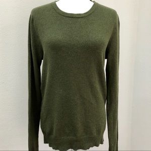 ⭐️J Crew Mercantile⭐️Green Preppy Crewneck Long Sleeve Top Shirt Cotton Sweater